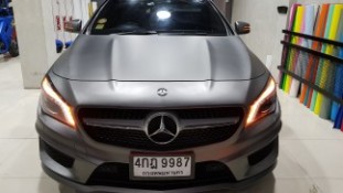 Wrap เปลี่ยนสีรถ Benz CLA250 สีเทาด้านเมทัลลิก (8)