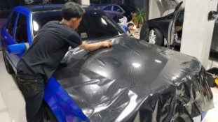 หุ้มเคฟล่า 6D ฝากระโปรงหน้า Mercedes Benz E-Class (4)