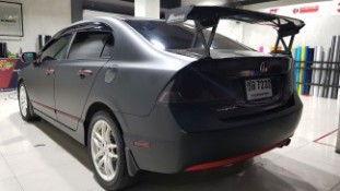 Wrap เปลี่ยนสีรถ Honda Civic FD สีดำด้าน (3)