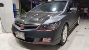 Wrap เปลี่ยนสีรถ Honda Civic FD สีดำด้าน (1) Wrap เปลี่ยนสีรถ Honda Civic FD สีดำด้าน (1)